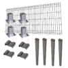 Kit Vallado 100 Mts X 1 Mts Malla Plegada Electrosoldada Galvanizada Con Placa
