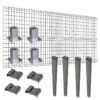 Kit Vallado 100 Mts X 1.5 Mts Malla Plegada Electrosoldada Galvanizada Con Placa
